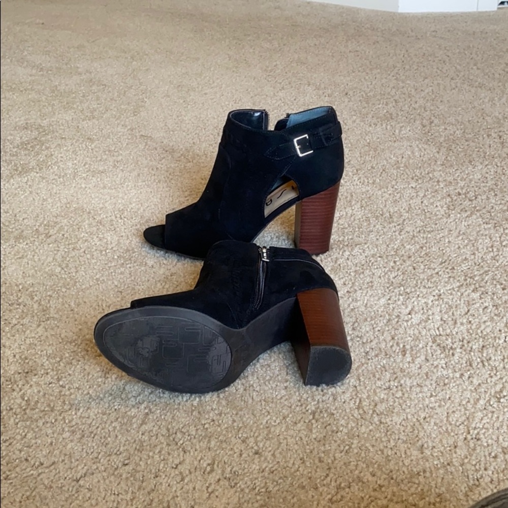 Unisa Suede Peep-Toe Booties